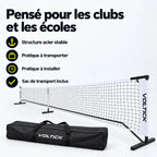 Filet de pickleball portable Voltick pensé pour les clubs et les écoles